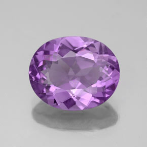 2.86 ct Violet Amethyst Gemstone, Amethyst Gem in Oval Facet Shape for Sale.