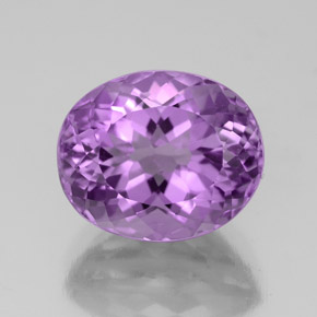 3.95 ct Violet Amethyst Gemstone, Amethyst Gem in Oval Facet Shape for Sale.