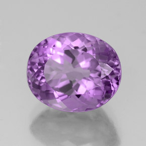 3.95 ct Violet Amethyst Stone, Natural Amethyst in Oval Facet Shape for Sale