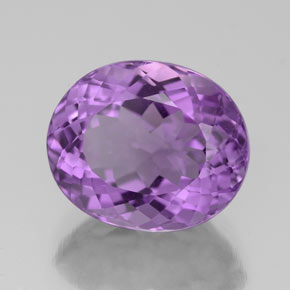 4.76 ct Violet Amethyst Stone, Natural Amethyst in Oval Facet Shape for Sale