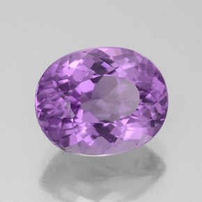 3.95 ct Violet Amethyst Stone, Natural Amethyst in Oval Facet Shape for Sale