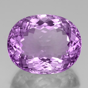 39.35 ct Violet Amethyst Gemstone, Amethyst Gem in Oval Portuguese-Cut Shape for Sale.