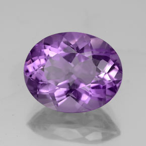 3.96 ct Violet Amethyst Stone, Natural Amethyst in Oval Facet Shape for Sale