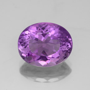 3.71 ct Violet Amethyst Gemstone, Amethyst Gem in Oval Facet Shape for Sale.