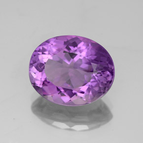 3.71 ct Violet Amethyst Stone, Natural Amethyst in Oval Facet Shape for Sale