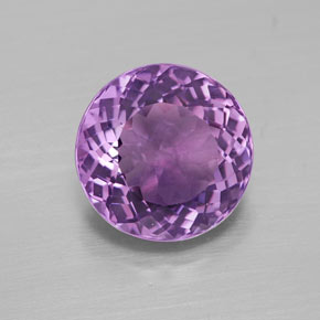 3.31 ct Violet Amethyst Gemstone, Amethyst Gem in Round Facet Shape for Sale.