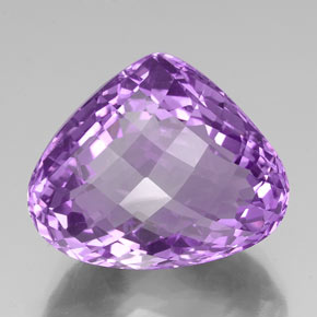 36.79 ct Violet Amethyst Gemstone, Amethyst Gem in Pear Checkerboard Shape for Sale.
