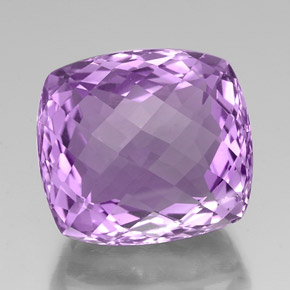 39.70 ct Violet Amethyst Gemstone, Amethyst Gem in Cushion Checkerboard Shape for Sale.