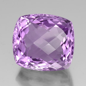39.70 ct Violet Amethyst Stone, Natural Amethyst in Cushion Checkerboard Shape for Sale