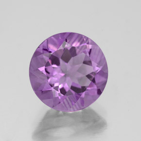 3.05 ct Violet Amethyst Stone, Natural Amethyst in Round Facet Shape for Sale