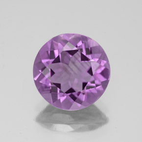 2.91 ct Violet Amethyst Gemstone, Amethyst Gem in Round Facet Shape for Sale.