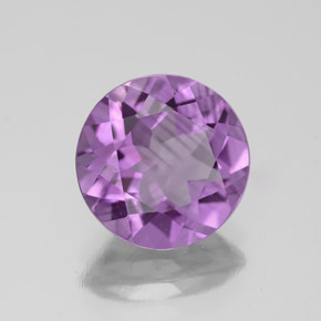 2.91 ct Violet Amethyst Stone, Natural Amethyst in Round Facet Shape for Sale