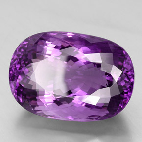 67.64 ct Violet Amethyst Stone, Natural Amethyst in Oval Portuguese-Cut Shape for Sale