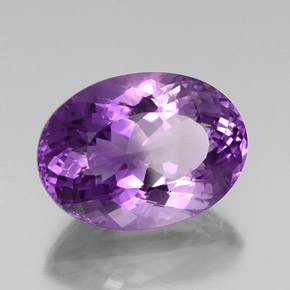 29.09 ct Violet Amethyst Stone, Natural Amethyst in Oval Portuguese-Cut Shape for Sale