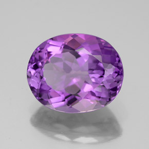 4.50 ct Violet Amethyst Stone, Natural Amethyst in Oval Facet Shape for Sale