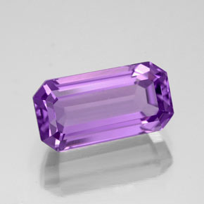 5.27 ct Violet Amethyst Gemstone, Amethyst Gem in Octagon Facet Shape for Sale.