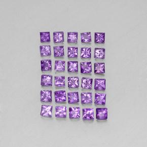 Violet intense Améthyste gemme - 0.1ct Coupe-princess (ID: 340837)