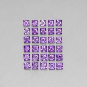 Medium Violet Amethyst Gem - 0.1ct Princess-Cut (ID: 340839)