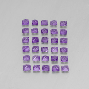 Amethyst Gemstones in 3.1 x 3 mm Size for Sale, Amethyst Stones in Vivid Violet Color