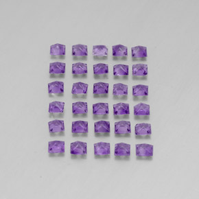 Amethyst Gemstone in 3 x 3 mm Size for Sale, Amethyst Stone in Violet Color