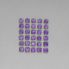 Amethyst Gemstones in 3 x 3 mm Size for Sale, Amethyst Stones in Violet Color