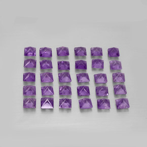 Amethyst Gemstone in 3 x 3 mm Size for Sale, Amethyst Stone in Violet Color
