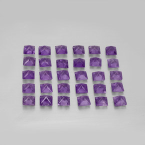 Amethyst Gemstone in 3 x 3 mm Size for Sale, Amethyst Stone in Violet Color
