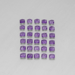 Amethyst Gemstones in 3 x 3 mm (calibrated) Size for Sale, Amethyst Stones in Medium Pink Violet Color