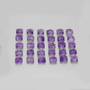 Amethyst Gemstone in 3 x 3 mm Size for Sale, Amethyst Stone in Violet Color