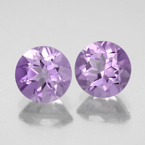 2.51 ct Violet Amethyst Stone, Natural Amethyst in Round Facet Shape for Sale