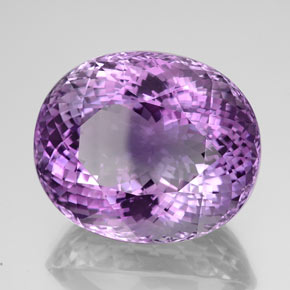 124.50 ct Violet Amethyst Stone, Natural Amethyst in Oval Facet Shape for Sale