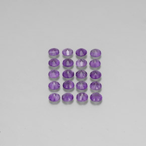 Amethyst Gemstone in 3.5 mm (calibrated) Size for Sale, Amethyst Stone in Violet Color