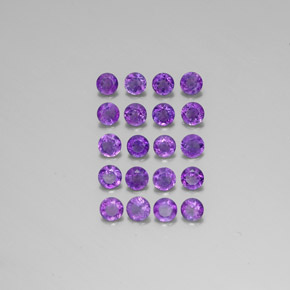 2.73 ct Violet Amethyst Gemstone, Amethyst Gem in Round Facet Shape for Sale.