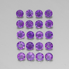 2.73 ct Violet Amethyst Stone, Natural Amethyst in Round Facet Shape for Sale