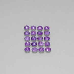 Amethyst Gemstone in 3.5 mm (calibrated) Size for Sale, Amethyst Stone in Violet Color