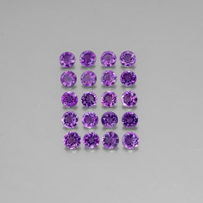 2.81 ct Violet Amethyst Gemstone, Amethyst Gem in Round Facet Shape for Sale.