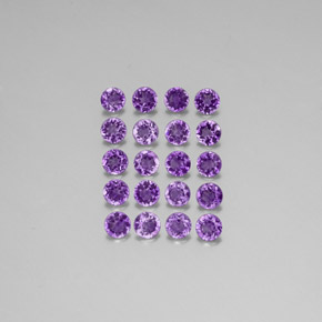 2.70 ct Violet Amethyst Gemstone, Amethyst Gem in Round Facet Shape for Sale.