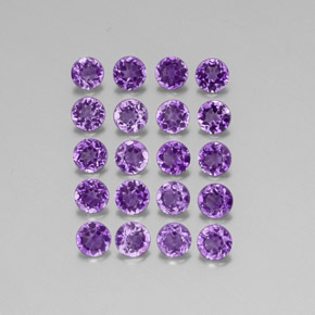 2.70 ct Violet Amethyst Stone, Natural Amethyst in Round Facet Shape for Sale