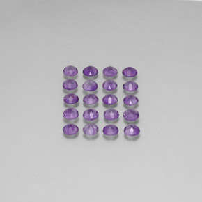 Amethyst Gemstone in 3.5 mm (calibrated) Size for Sale, Amethyst Stone in Violet Color