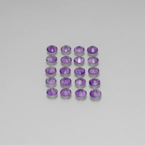 Amethyst Gemstone in 3.5 mm (calibrated) Size for Sale, Amethyst Stone in Violet Color