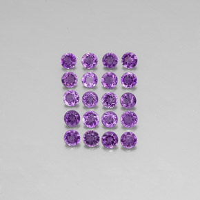 2.90 ct Violet Amethyst Gemstone, Amethyst Gem in Round Facet Shape for Sale.