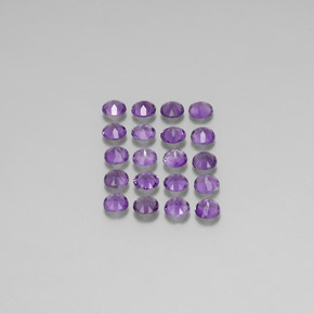 Amethyst Gemstone in 3.5 mm (calibrated) Size for Sale, Amethyst Stone in Violet Color
