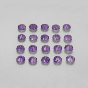 Amethyst Gemstone in 3.5 mm (calibrated) Size for Sale, Amethyst Stone in Violet Color