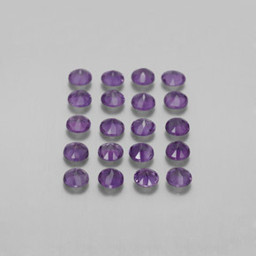Amethyst Gemstone in 3.5 mm (calibrated) Size for Sale, Amethyst Stone in Violet Color