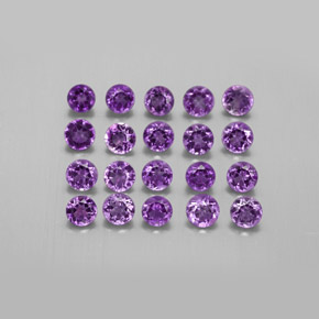 2.81 ct Violet Amethyst Gemstone, Amethyst Gem in Round Facet Shape for Sale.