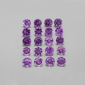 2.85 ct Violet Amethyst Gemstone, Amethyst Gem in Round Facet Shape for Sale.