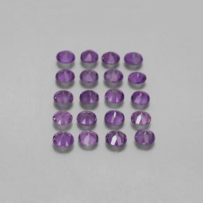 Amethyst Gemstone in 3.5 mm (calibrated) Size for Sale, Amethyst Stone in Violet Color