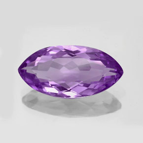7.64 ct Violet Amethyst Gemstone, Amethyst Gem in Marquise Facet Shape for Sale.