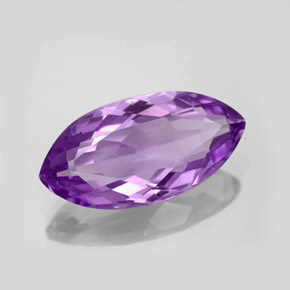 7.64 ct Violet Amethyst Stone, Natural Amethyst in Marquise Facet Shape for Sale
