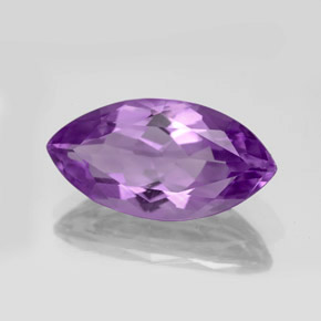 8.24 ct Violet Amethyst Stone, Natural Amethyst in Marquise Facet Shape for Sale